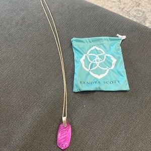 Kendra Scott gold and pink necklace